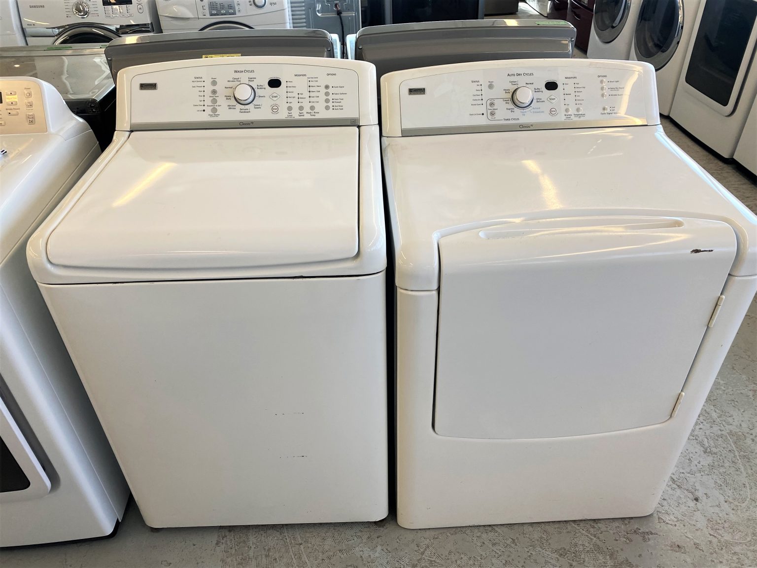 691 Laveuse Sécheuse blanches KENMORE ELITE Washer Dryer Electros